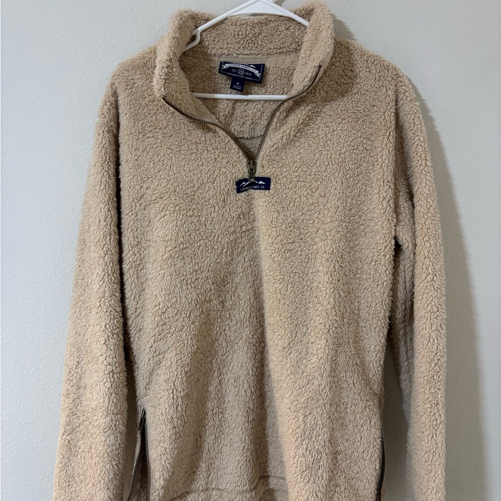 Lauren James Co - Women’s Beige 1/4 Zip Sweater Size Medium